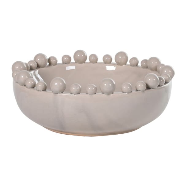Bobble Edged Beige Decorative Bowl