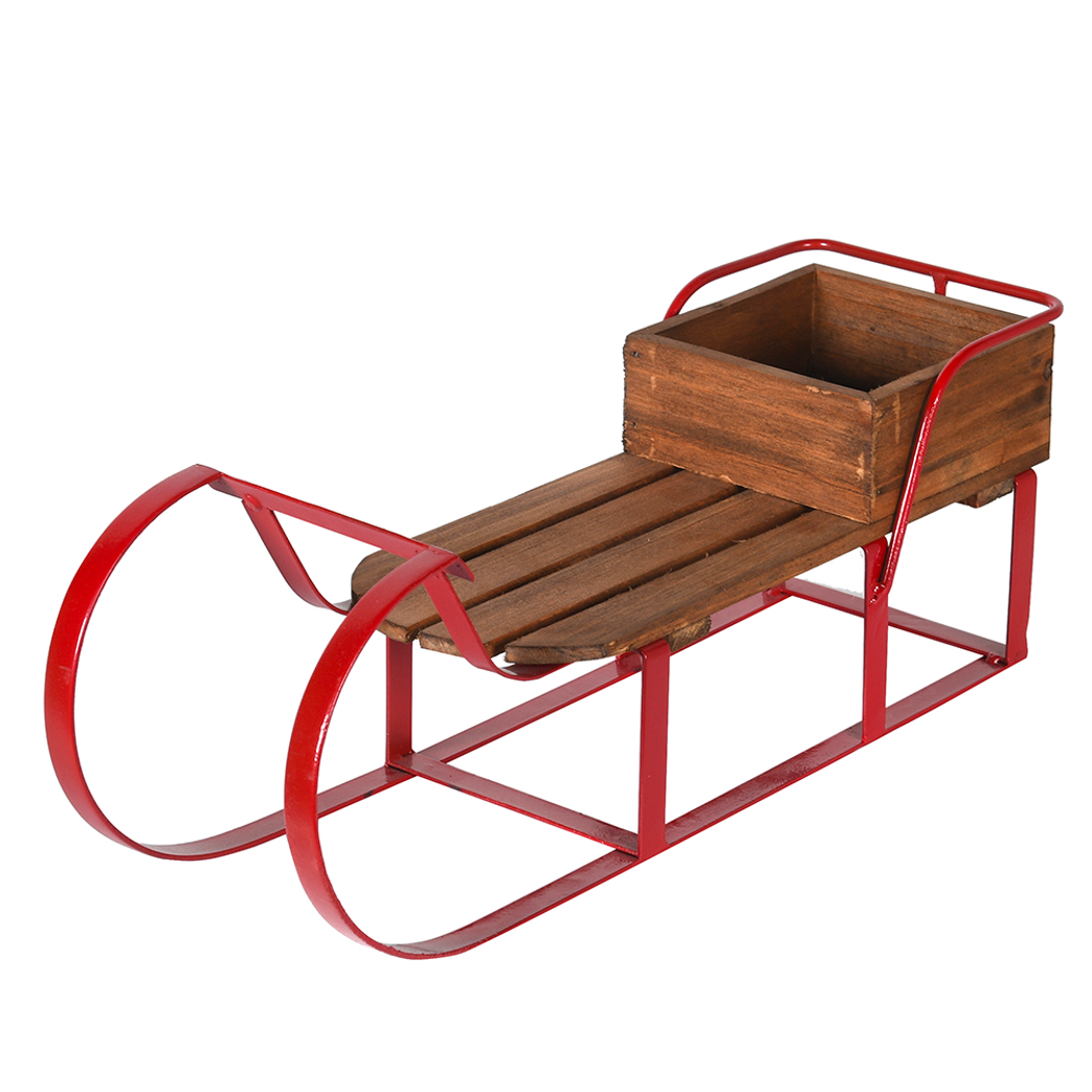 Small Red Wooden Sledge