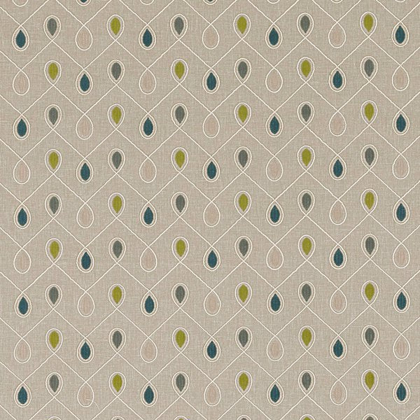 Healey Teal/Acacia Roman Blind