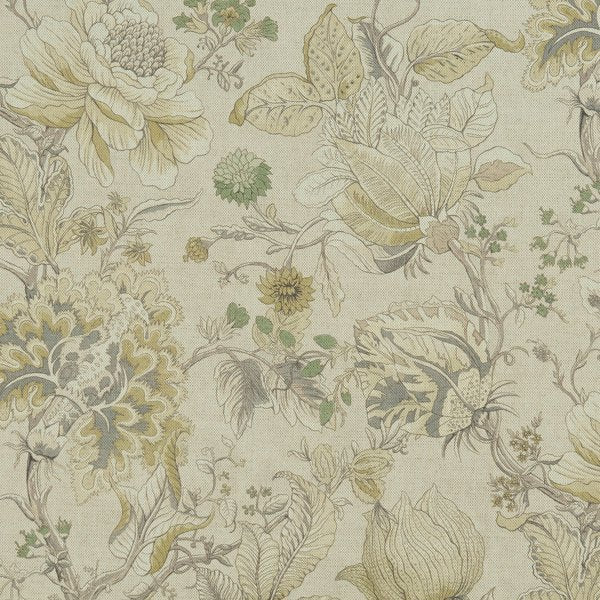 Sissinghurst Citron/Natural Curtains