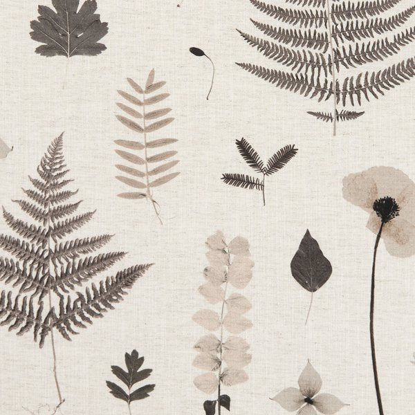 Herbarium Charcoal/Natural Curtains