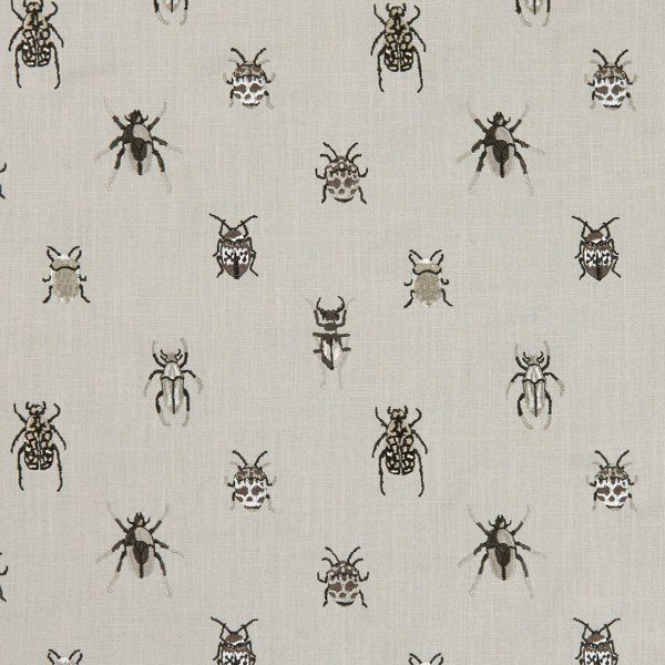 Beetle Charcoal/Natural Curtains