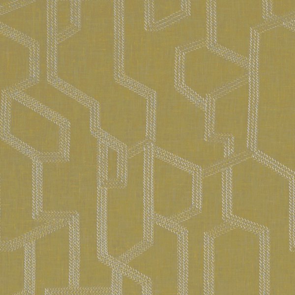 Labyrinth Citron Roman Blind