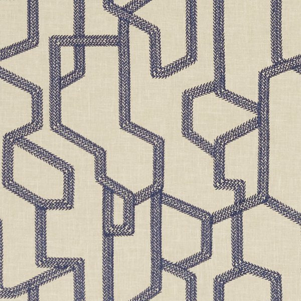 Labyrinth Midnight Roman Blind