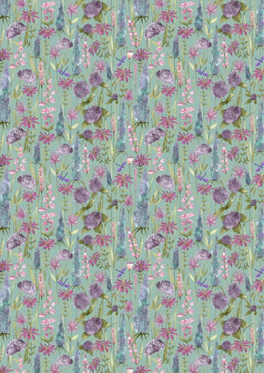 Florabunda Verde Roman Blind