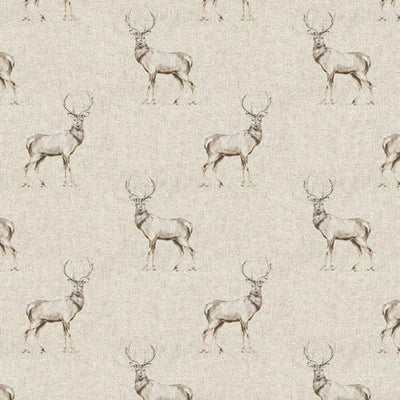 Glencoe Stag Natural Curtains