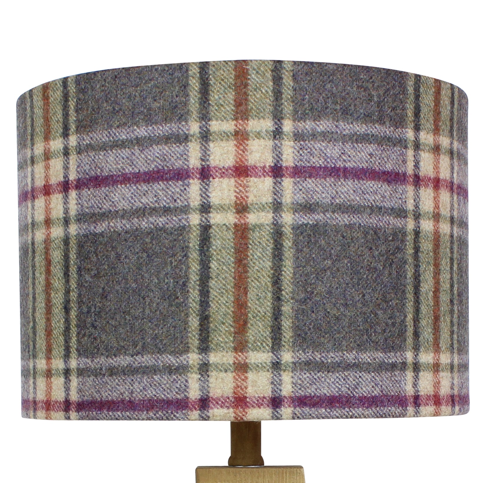 Charoite Arncliffe Wool Checked Drum Lampshade