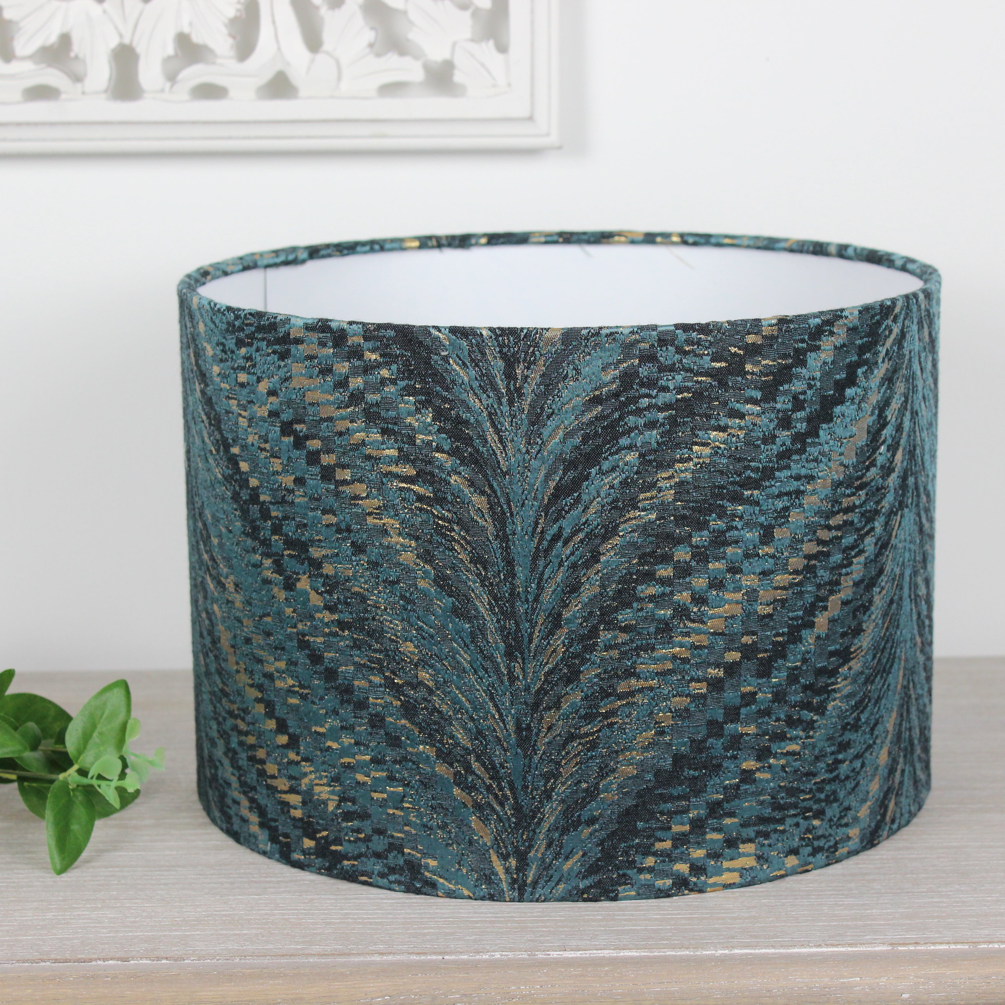 Teal Luxor Drum Lampshade