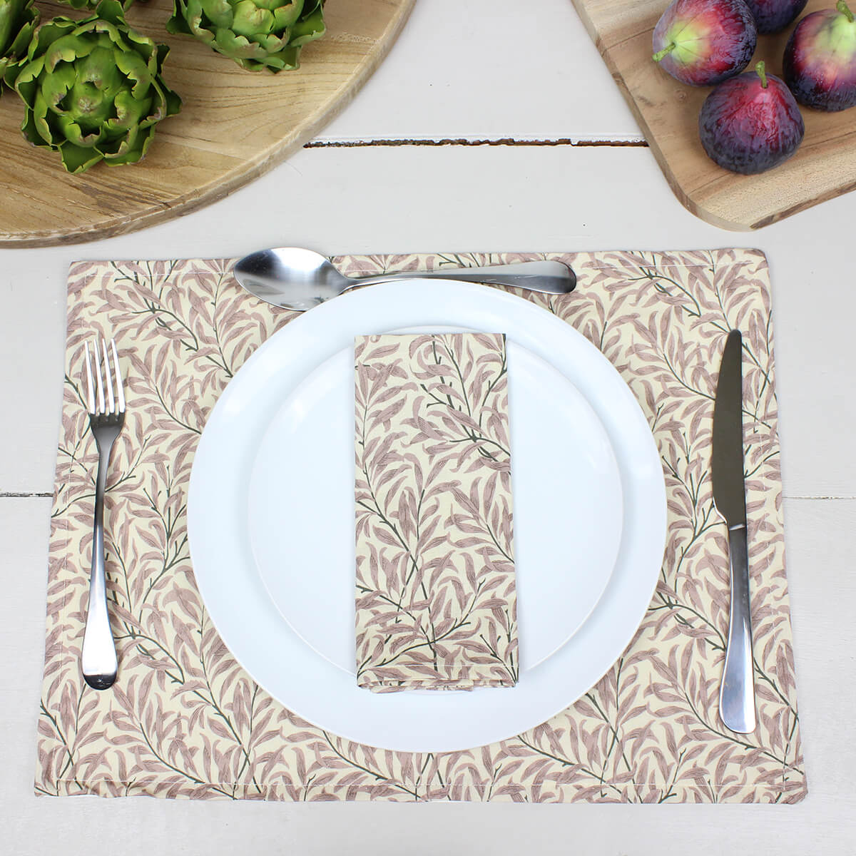 William Morris Willow Bough Rose Fabric Placemat