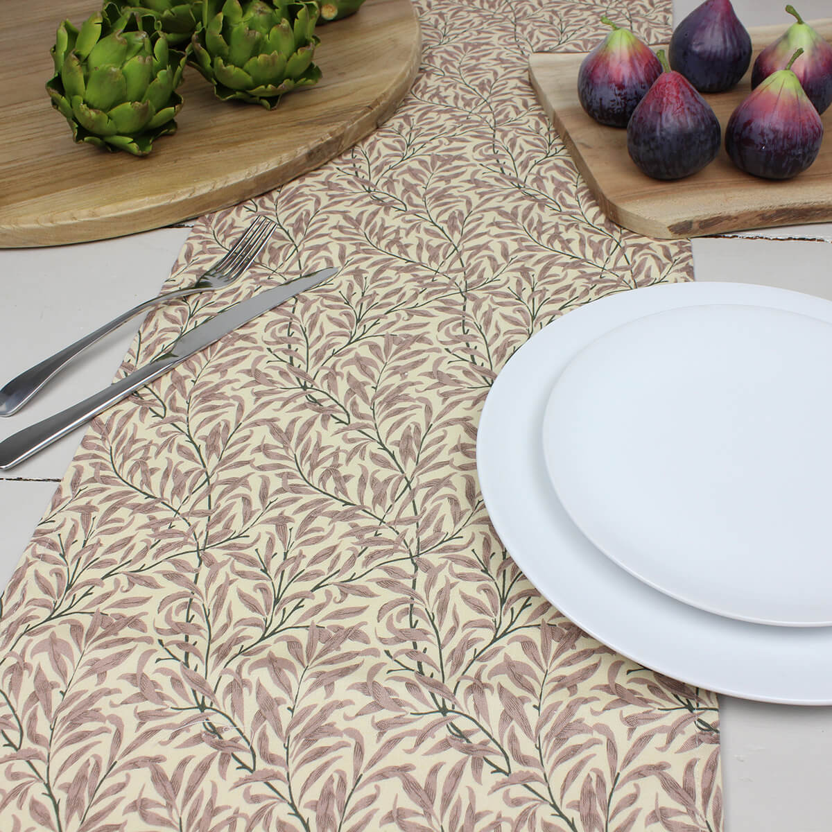 William Morris Willow Bough Rose Table Runner