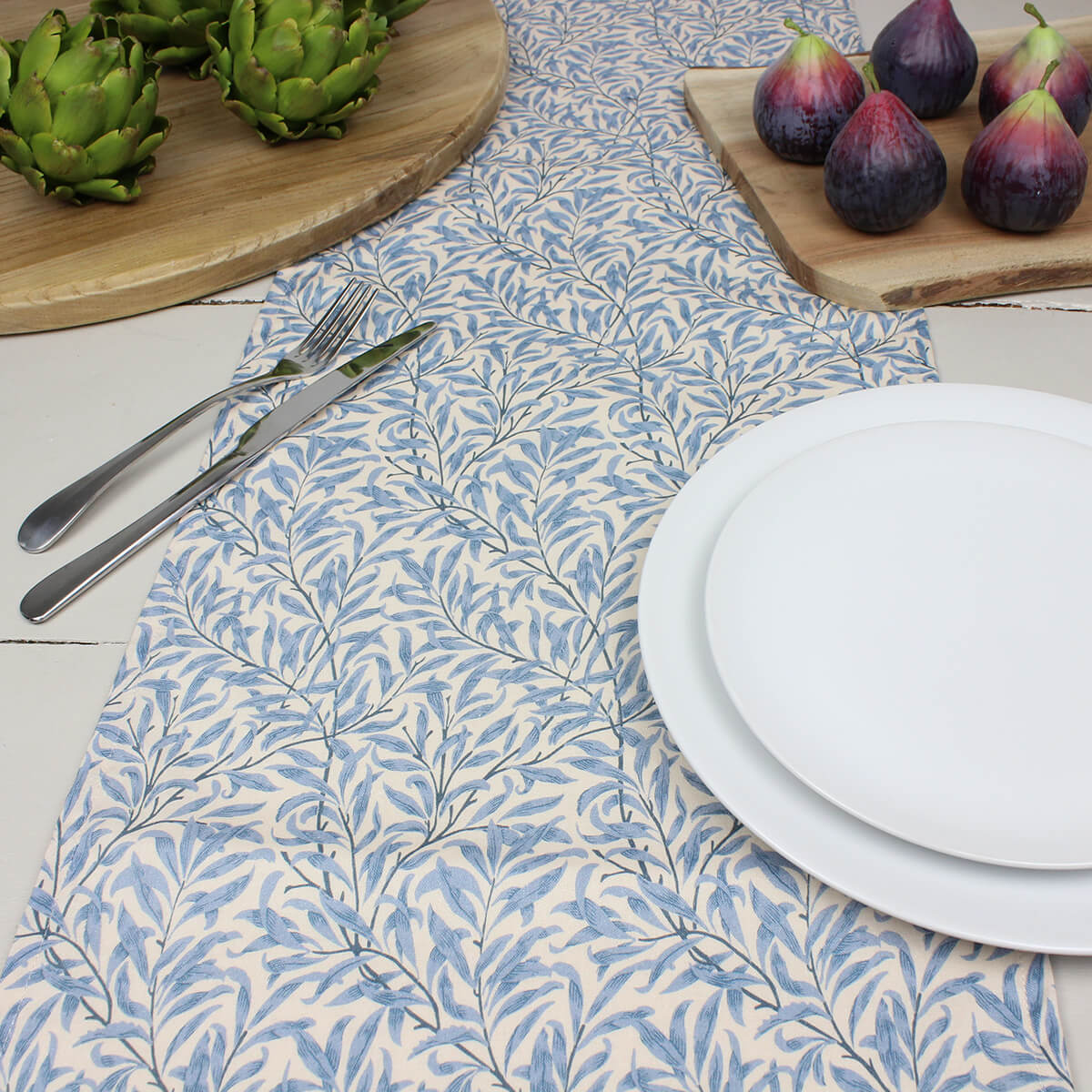 William Morris Willow Bough Azure Table Runner