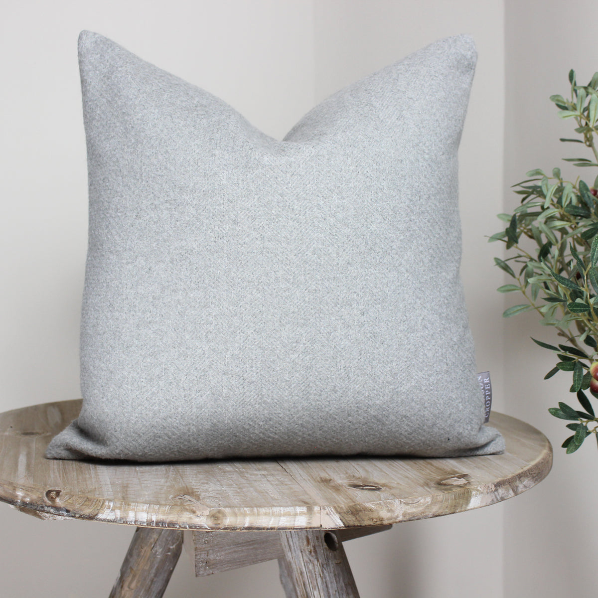 Carnegie Dove Grey Herringbone Cushion