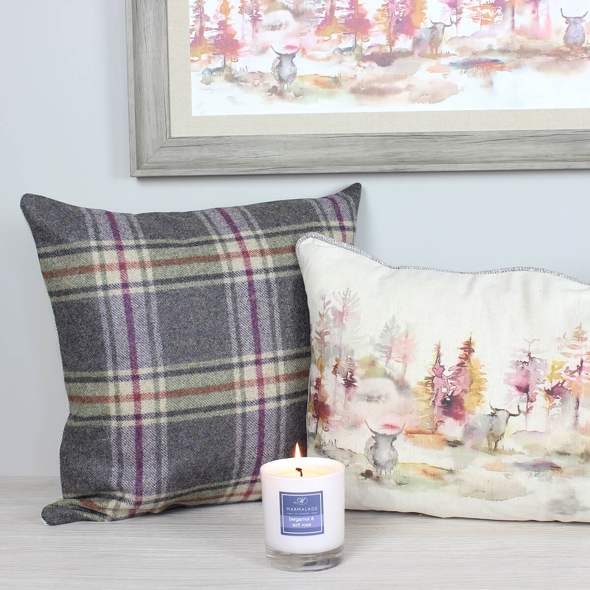 Arncliffe Charoite Tweed Wool Cushion