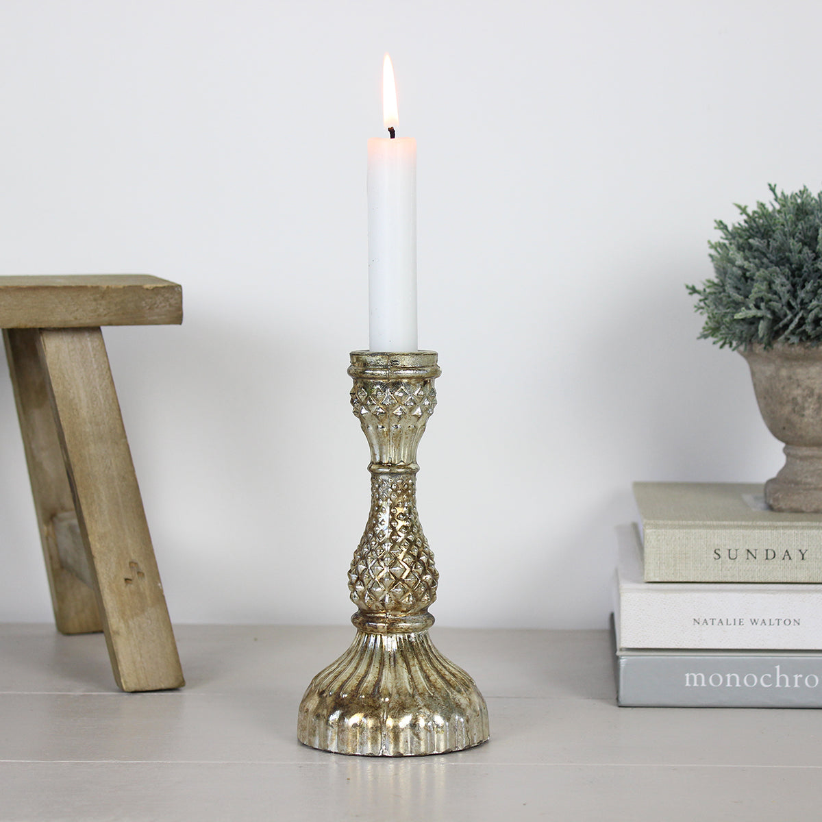Burnished Dinner Candle Holder