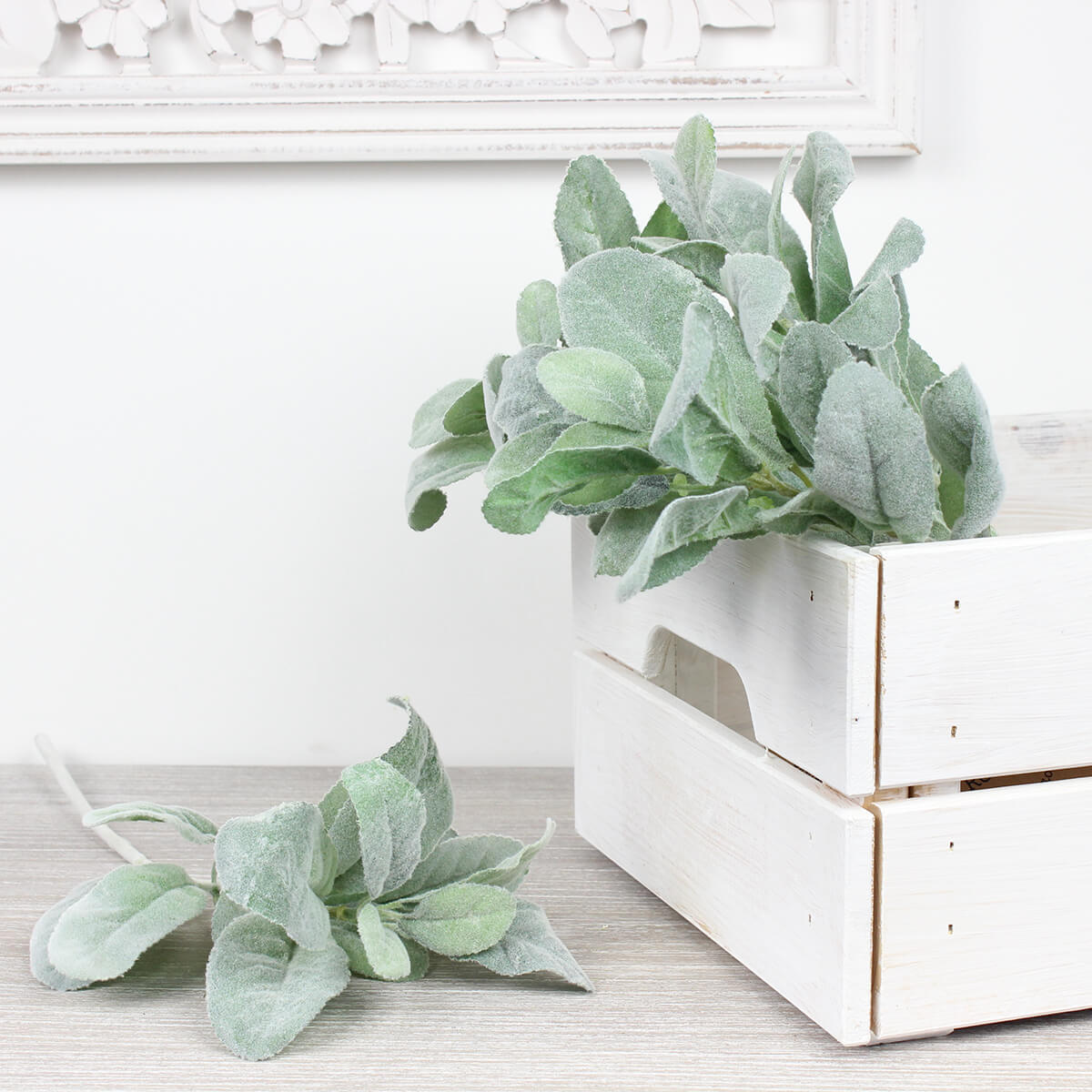 Faux Lambs Ear Foliage Stem