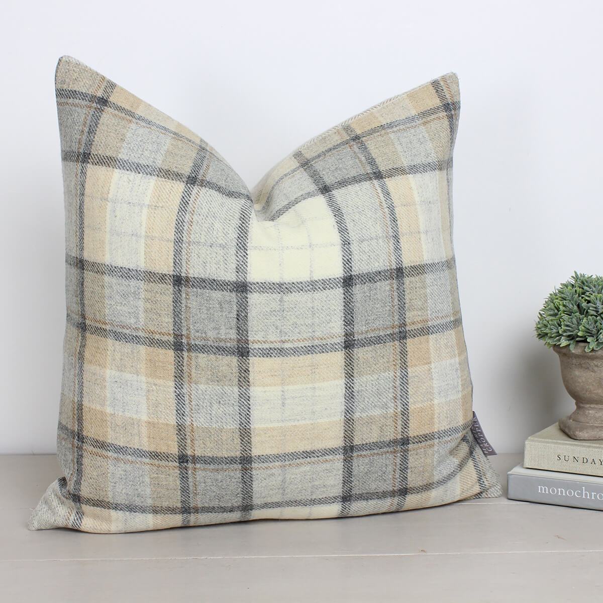 Lewis Cobweb Checked Cushion