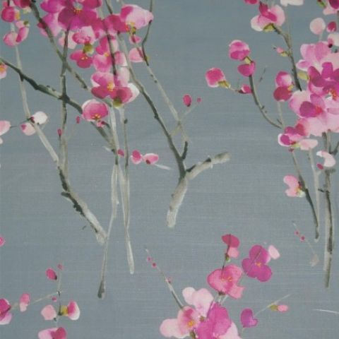 Seville Blossom Slate Roman Blind