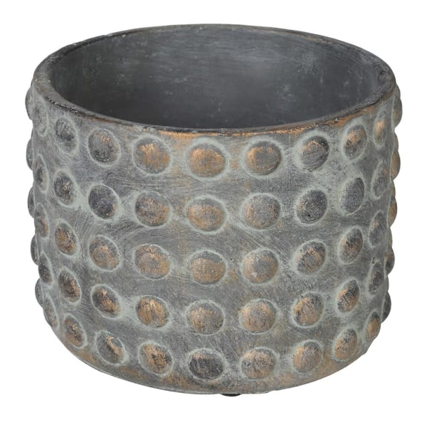 Medium Patina Dots Plant Pot