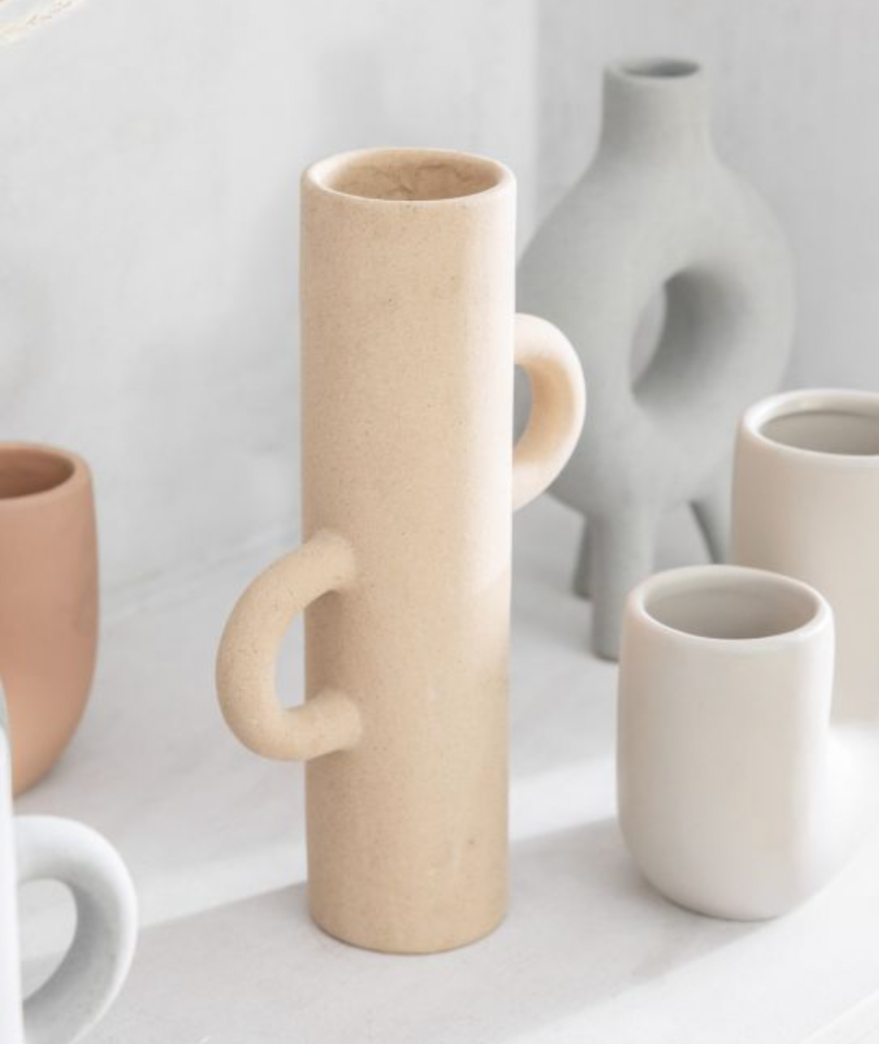 Oatmeal Stoneware Sigga Vase - Large