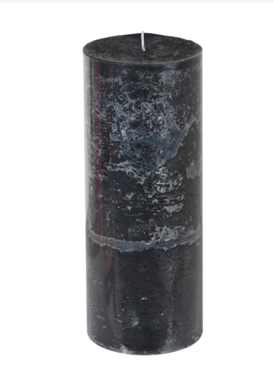 Violet & Sandalwood Black Pilar Candle - Large