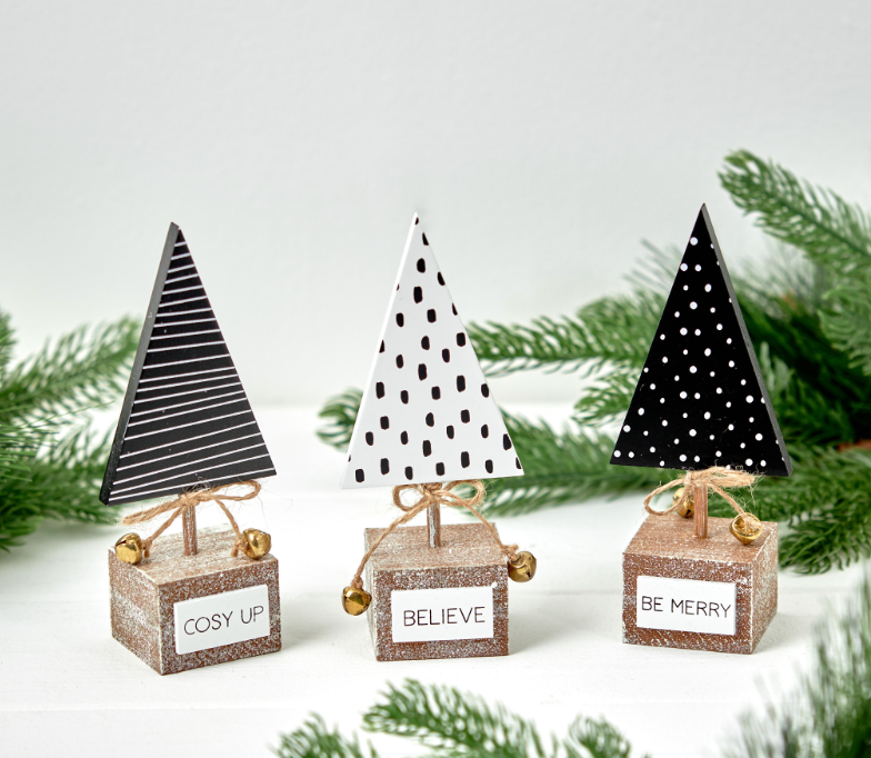 Black & White Christmas Tree Decoration