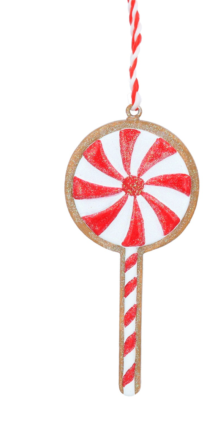 Gingerbread Lollipop Christmas Decoration