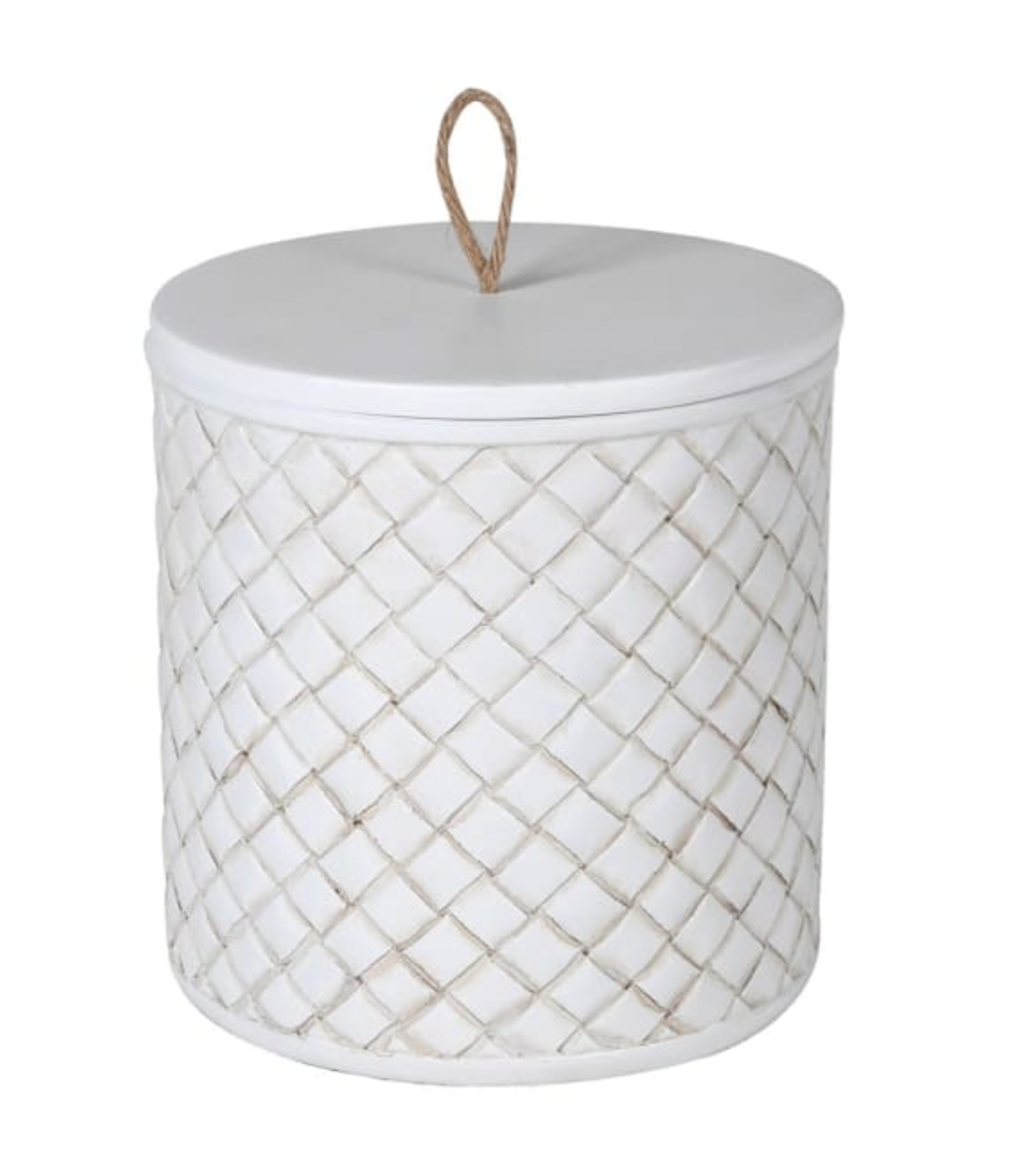 Tall Lattice Lidded Jar