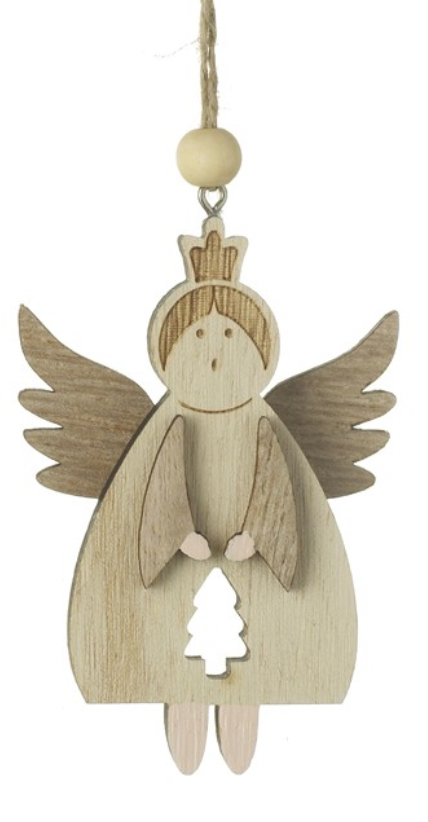 Hanging Wooden Angel