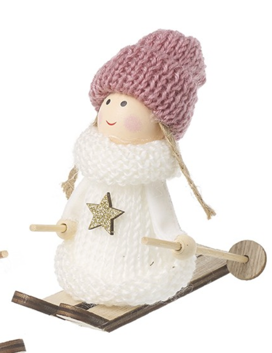 Pink/White Skiing Fairy