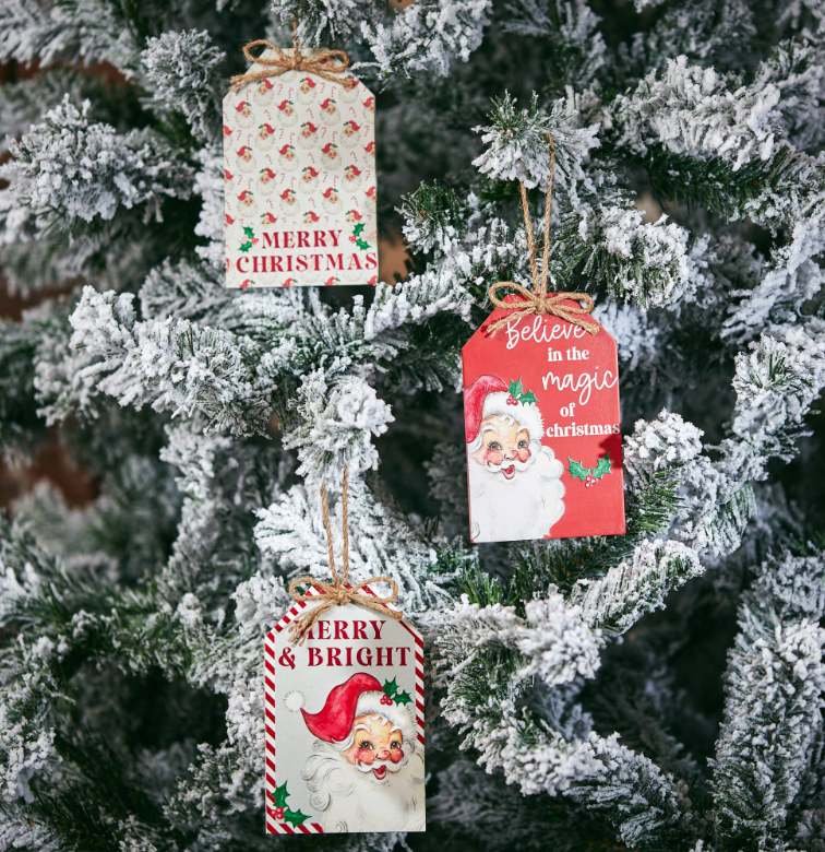 Vintage Santa Tag