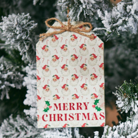 Vintage Santa Tag