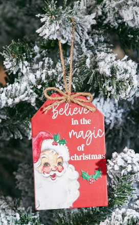 Vintage Santa Tag