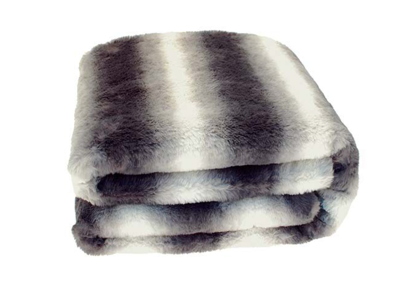 Charcoal Angora Stripe Throw