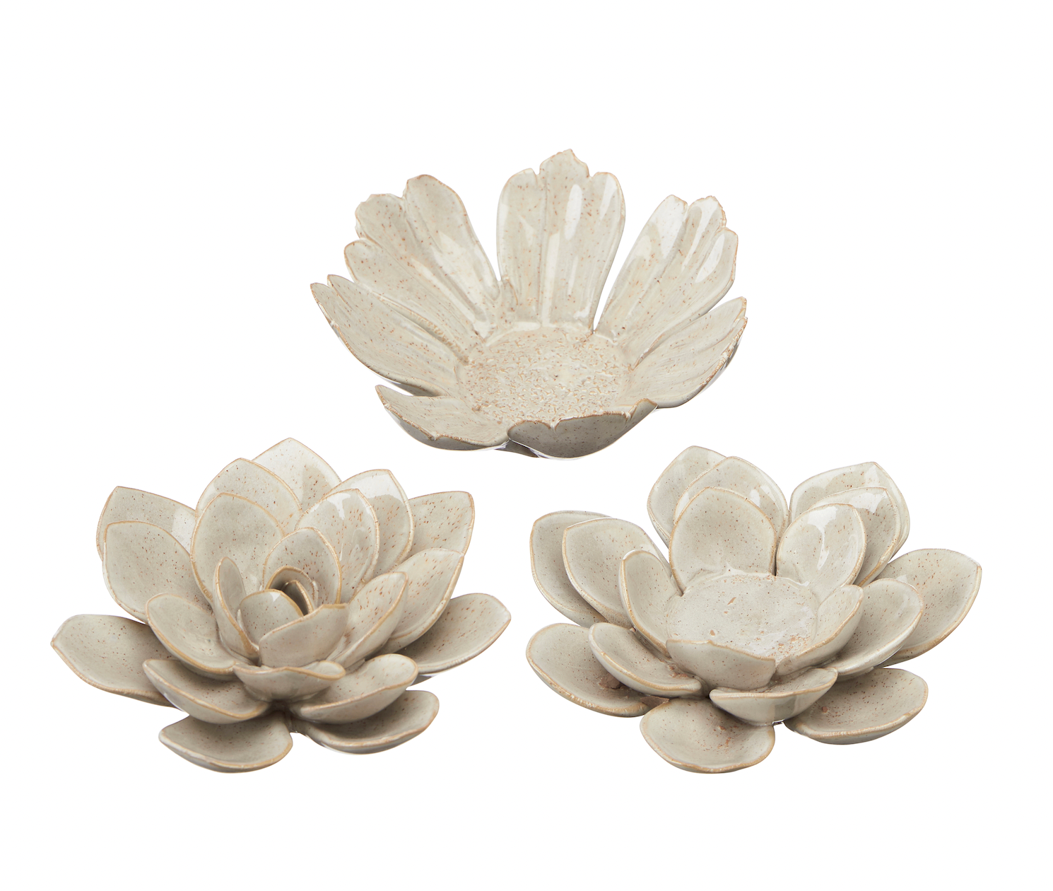 Mimmi Off White Floral Candle Holder
