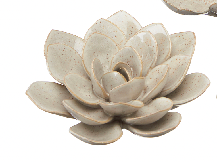 Mimmi Off White Floral Candle Holder