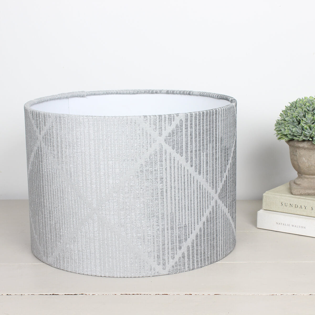 Shaftsbury Platinum Drum Lampshade