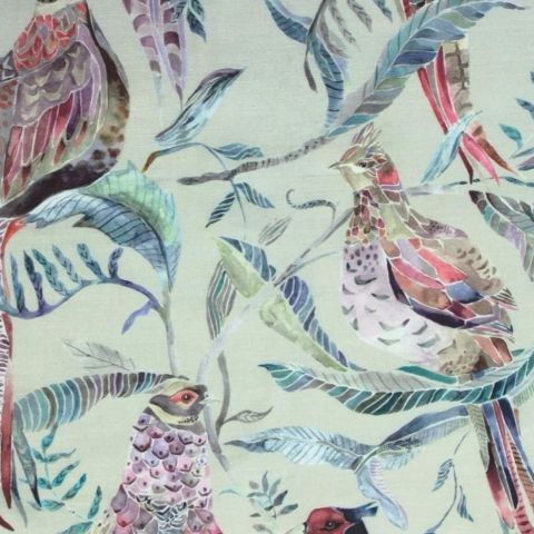 Torrington Loganberry Parchment Curtains