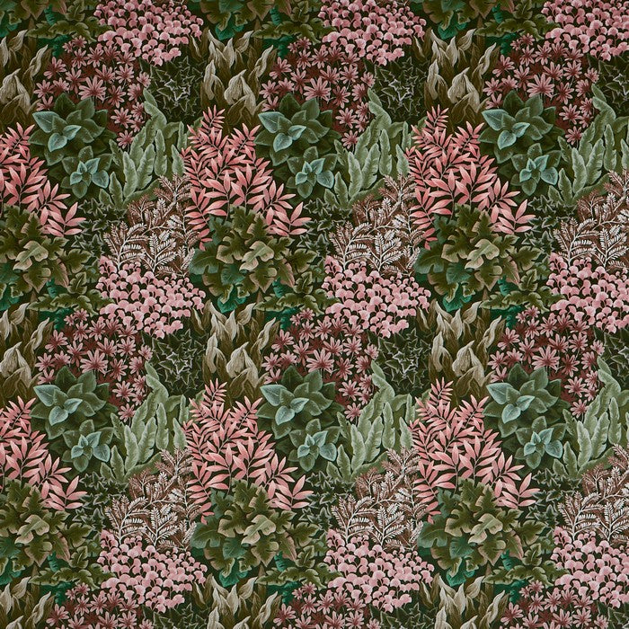 Garden Wall Coral Roman Blind