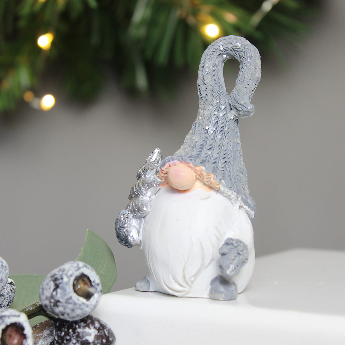 Gonk Santa In Silver Hat