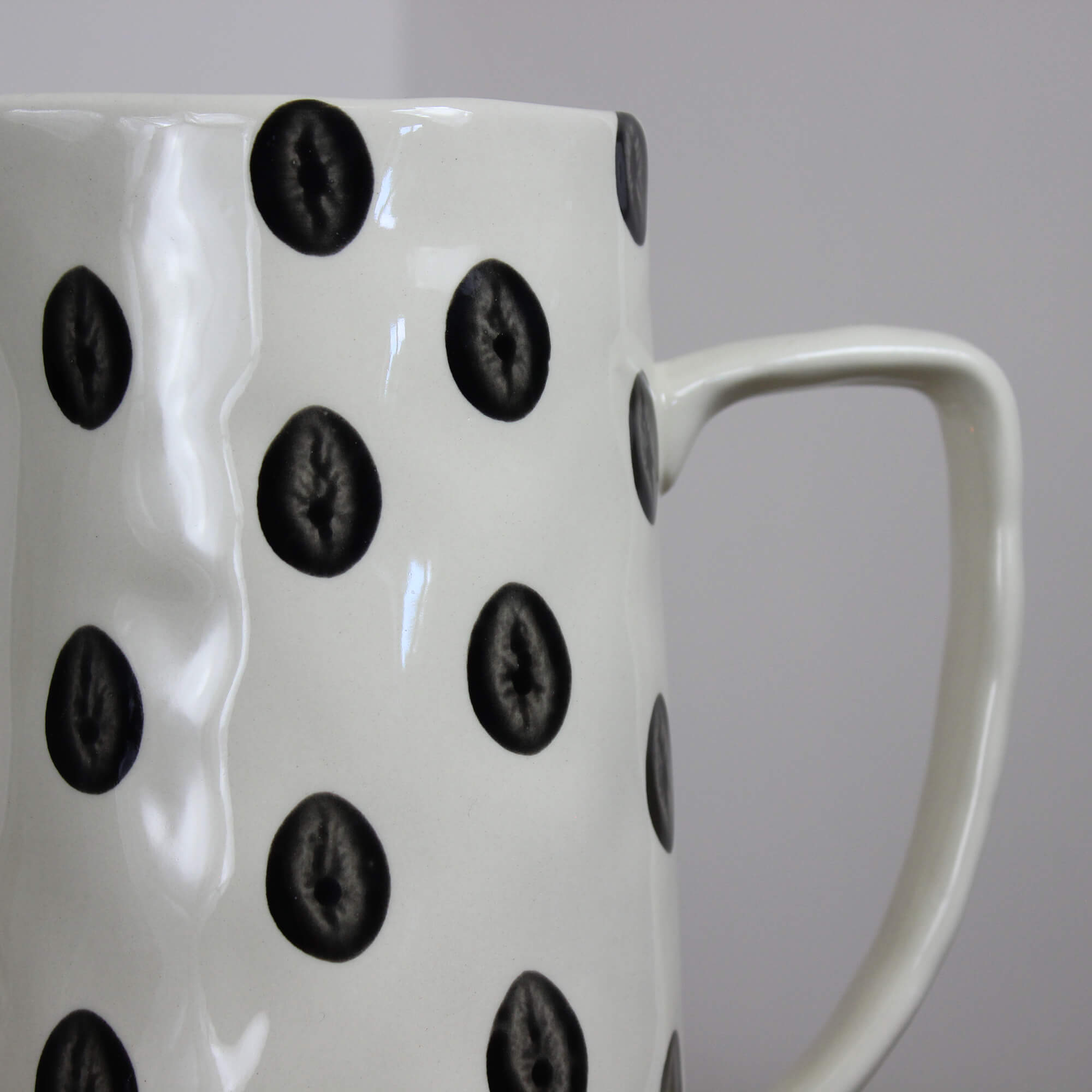 Black and Cream Polka Dot Jug