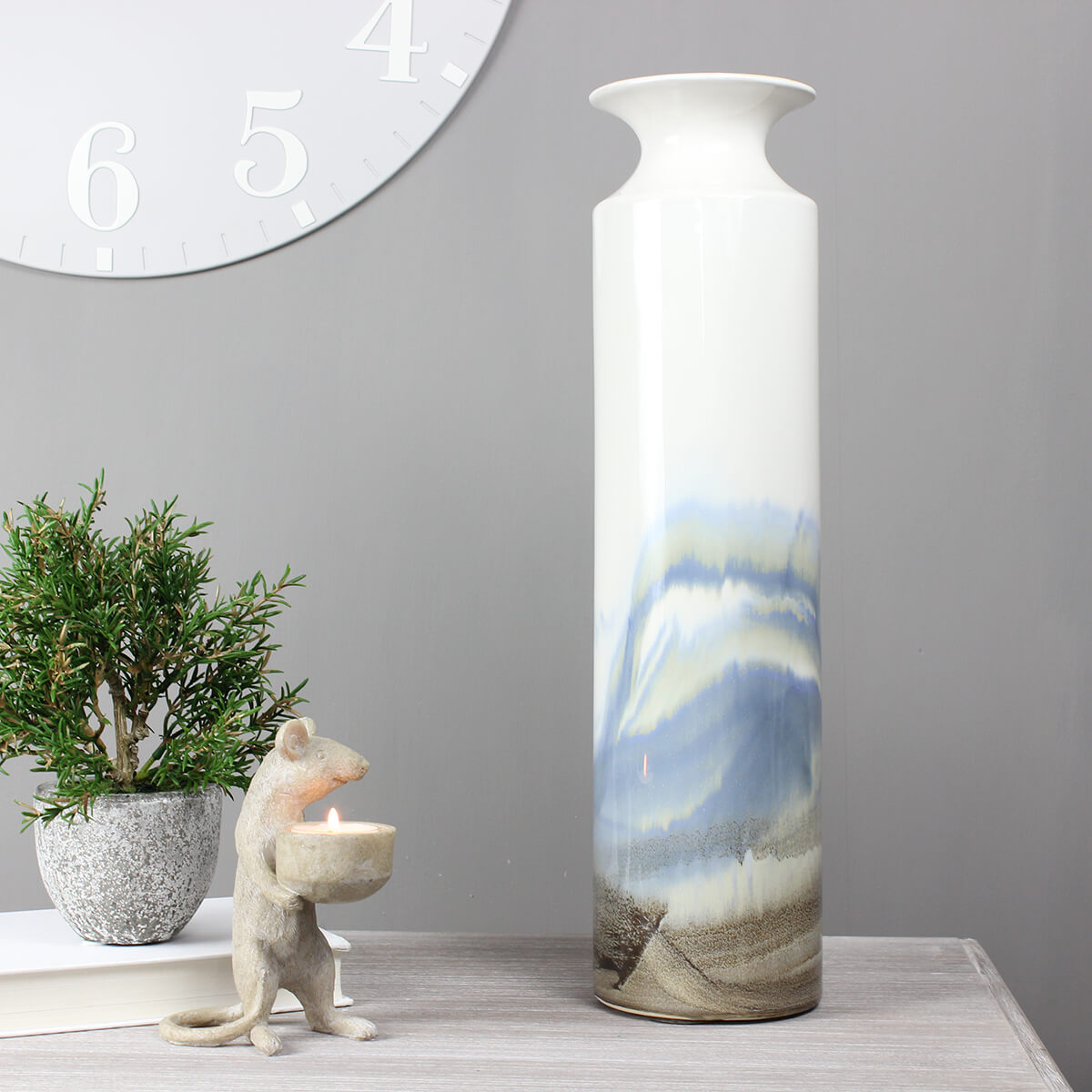 Hand Painted Wave Vase